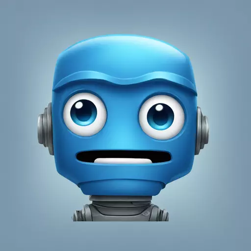 little blue robot emoji