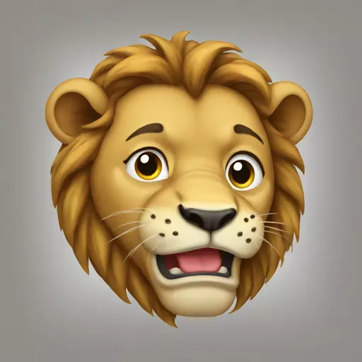 crying lion emoji
