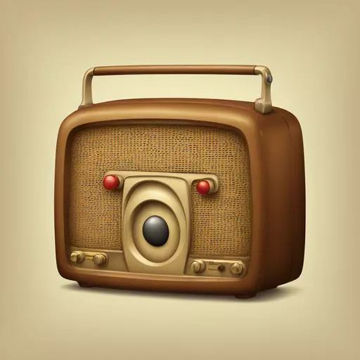 cartoon vintage radio emoji