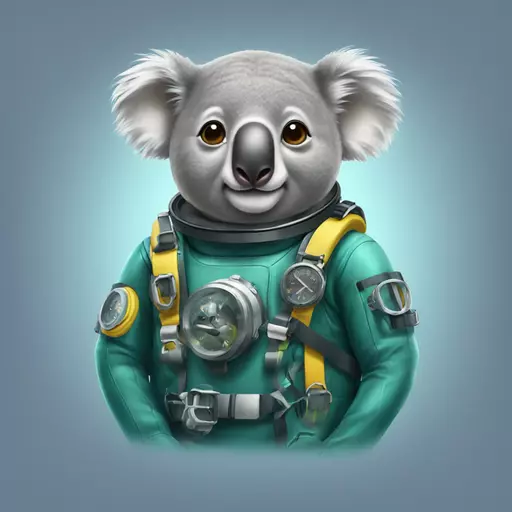 koala in diving suit emoji