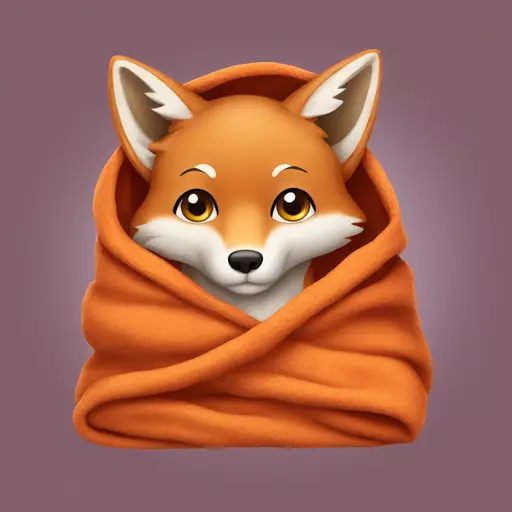 fox in blanket emoji