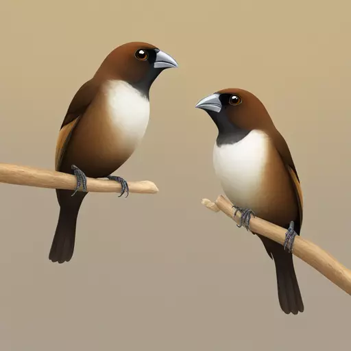 White-rumped Munia courtship emoji