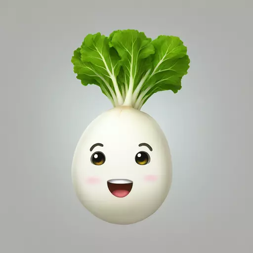 white radish emoji