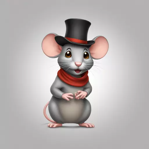 mouse with hat emoji