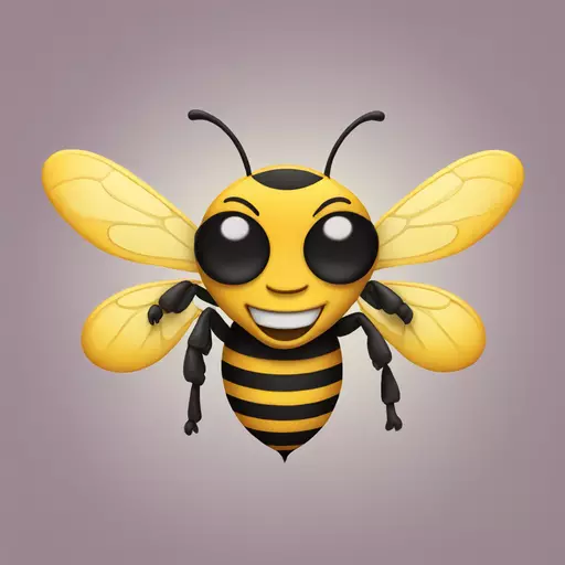 laughing bee emoji