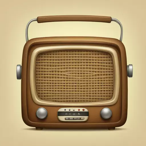 cartoon vintage radio emoji
