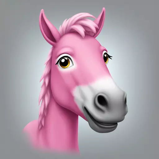 Pink donky emoji