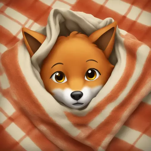 fox in blanket emoji