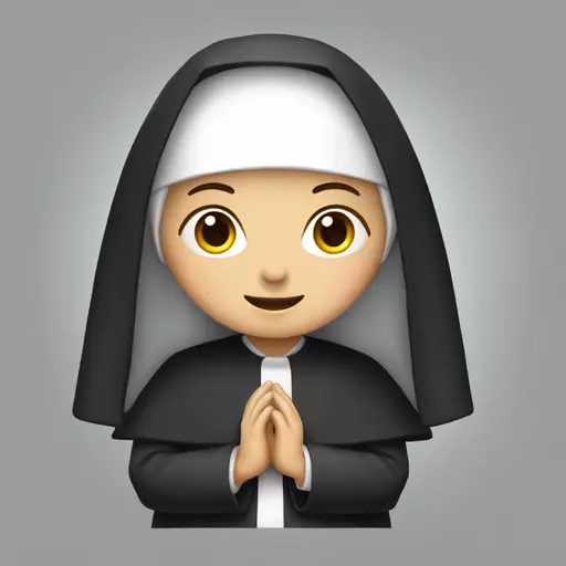 Cute nun emoji