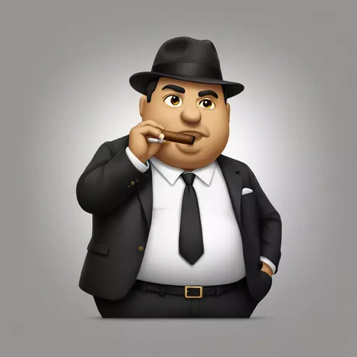 Fat Mob Boss Smoking A Cigar emoji