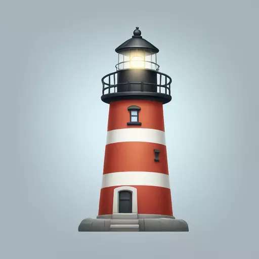 cartoon, lighthouse emoji