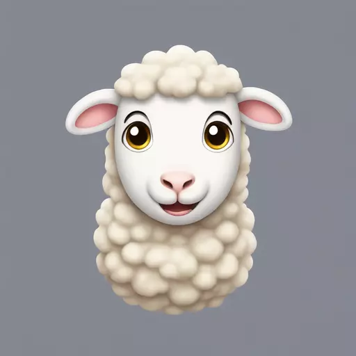 Cute sheep Mee Mee emoji