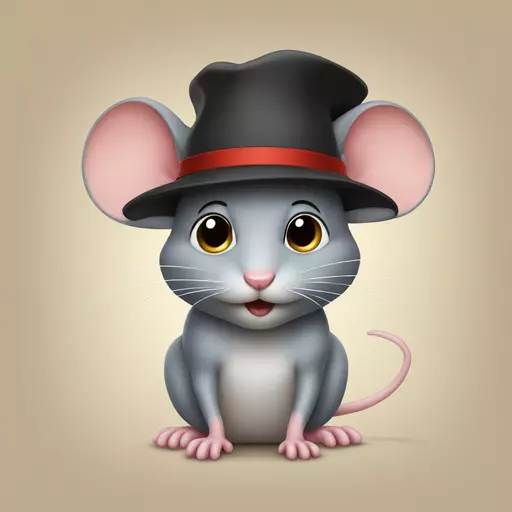 mouse with hat emoji
