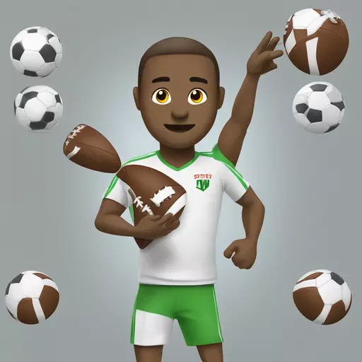 Generate an emoji where there is a football player that is making a header. So football shirt with someone that is preparing to hit a ball with its head emoji