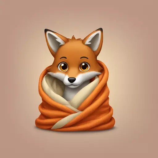 fox in blanket emoji
