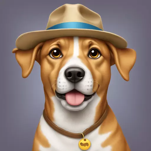 dog with hat emoji