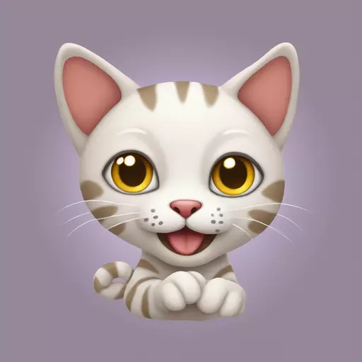 Cute puppet cat emoji