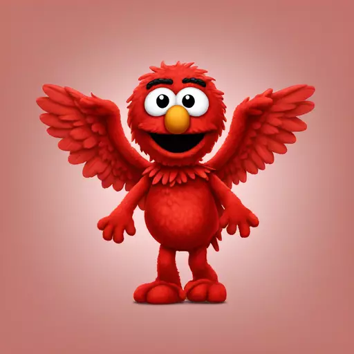 Elmo with wings emoji