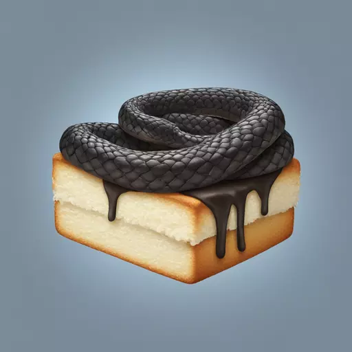 Cobra crossed with lamington emoji