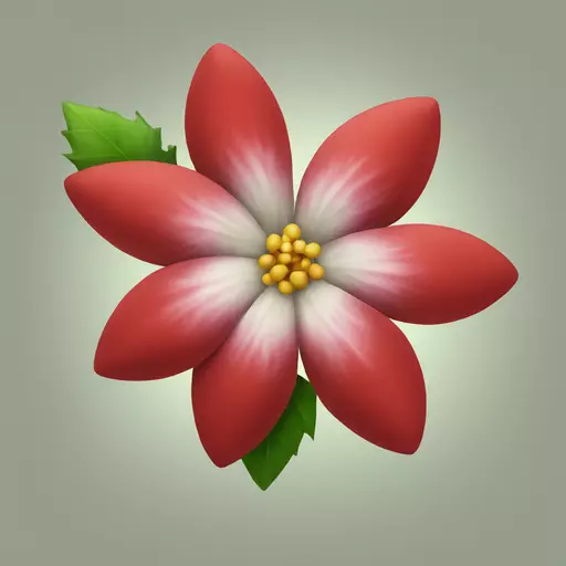 Christmas flower emoji