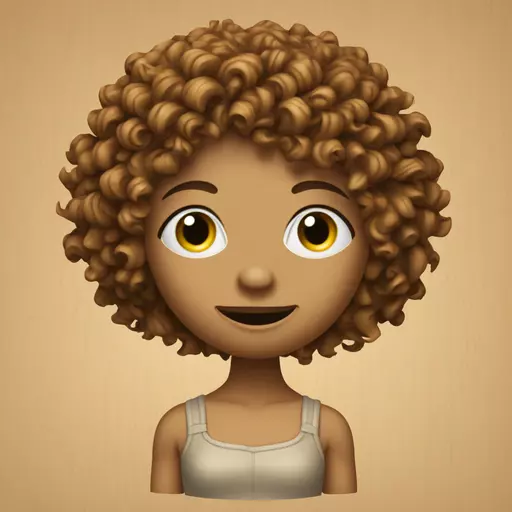 The image depicting wery realistic bare wooden-girl. She is bare, made entirely of wood, and her curly hair is made of shavings from a plane. She with small breasts, with a very long and pointed wooden nose. With detailed details. She stands on the surface with two legs on the mat. FRONT view emoji