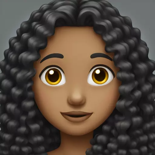 girl long black curly hair emoji
