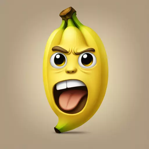 Angry banana emoji