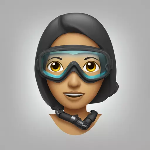 woman with diving mask emoji