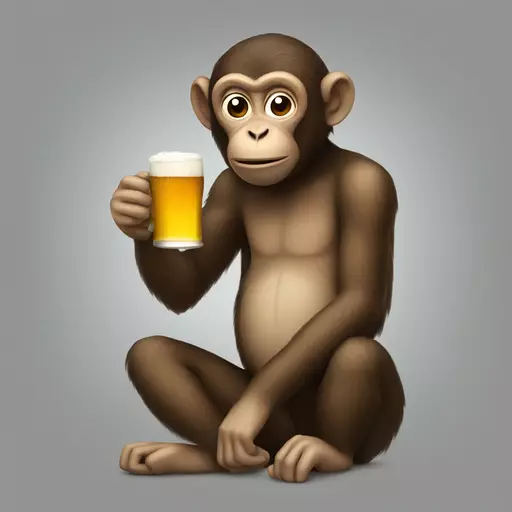 monkey drinking beer  emoji