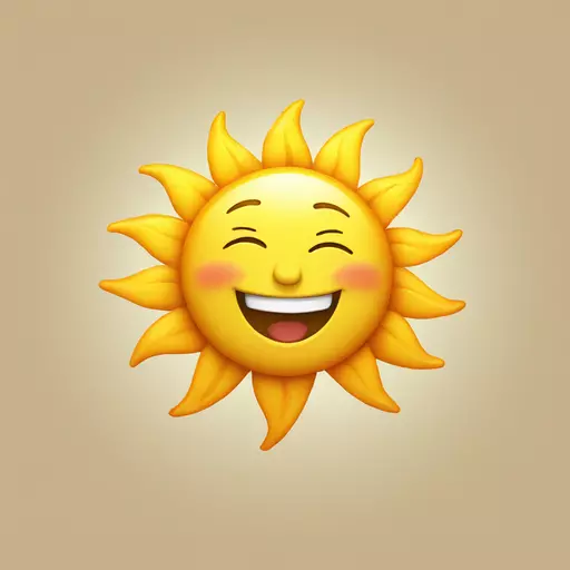 cheerful sun emoji