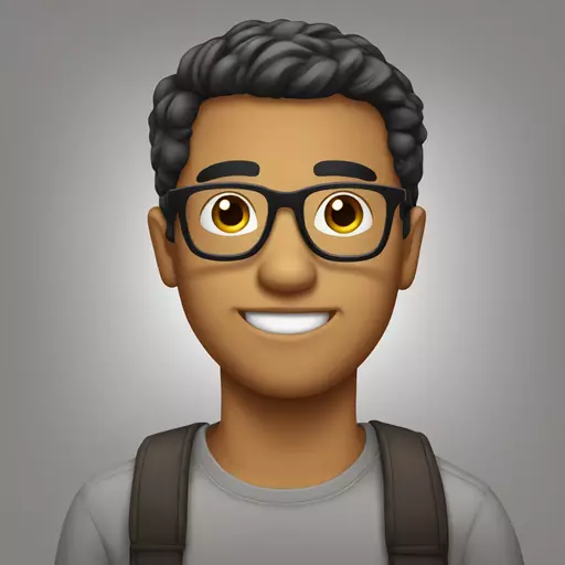 latino geek with glasses and short hair emoji