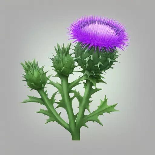 plant scottish thistle emoji