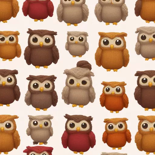 owl knitting emoji
