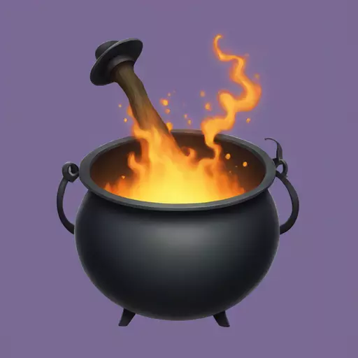 witch cauldron emoji