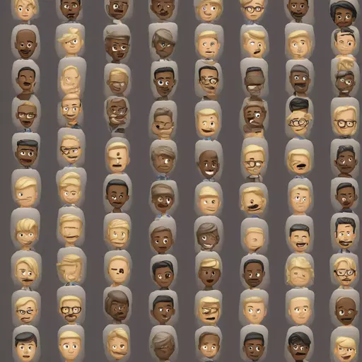 men behind a computer emoji