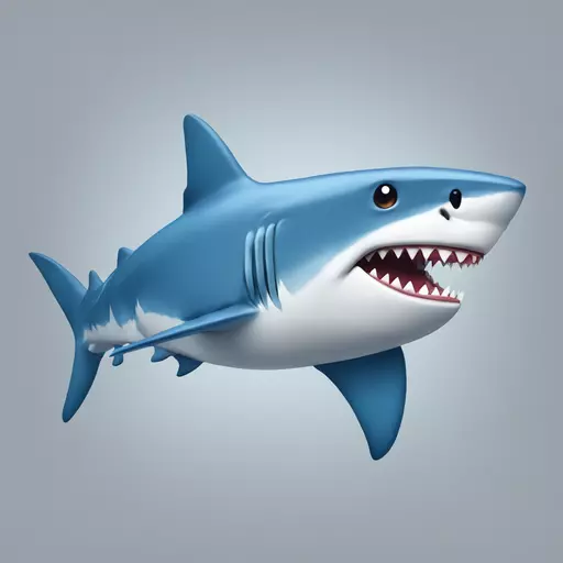 A shark with blue Nike shoes emoji