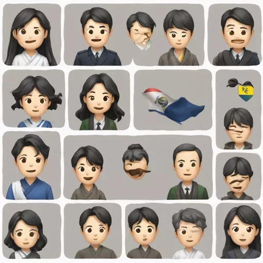 한국의 갓을 쓴 강아지 emoji