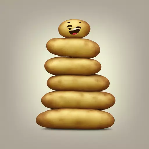 A stack of potatoes emoji