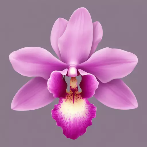 pink orchid flower emoji