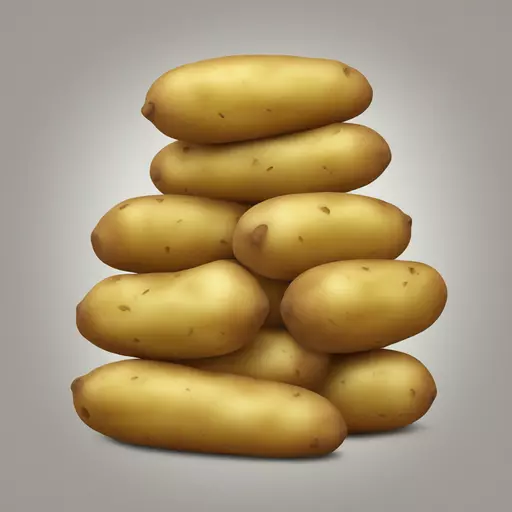 A stack of potatoes emoji