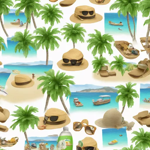 La mer, la plage, les cocotiers  emoji