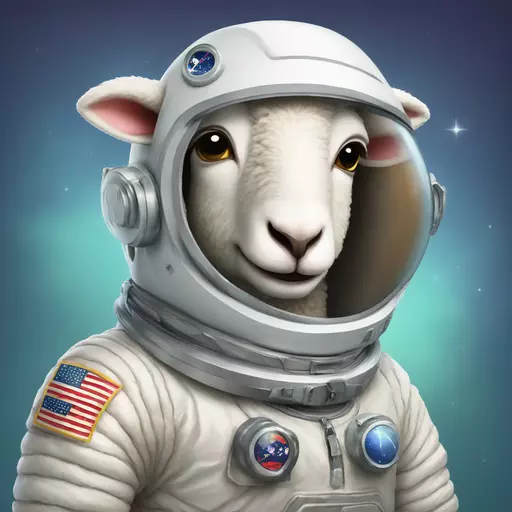 sheep in spacesuit emoji