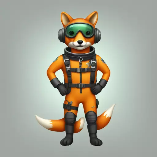 fox in diving suit emoji