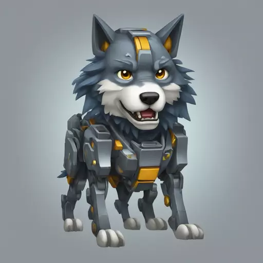 mecha wolf emoji