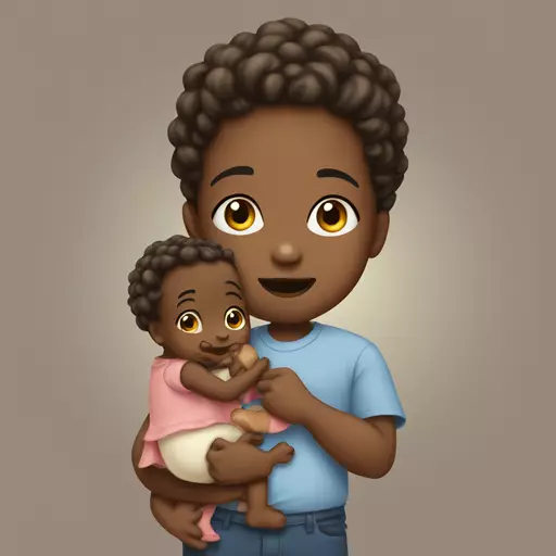 👶😭🍼🧸👩🏿‍🍼 emoji