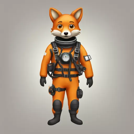 fox in diving suit emoji