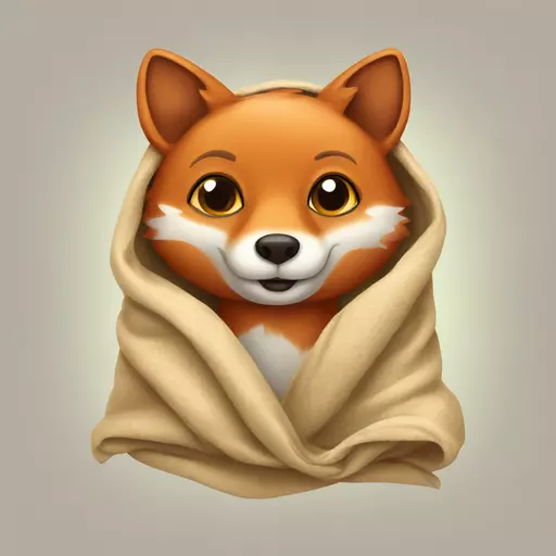 fox in blanket emoji