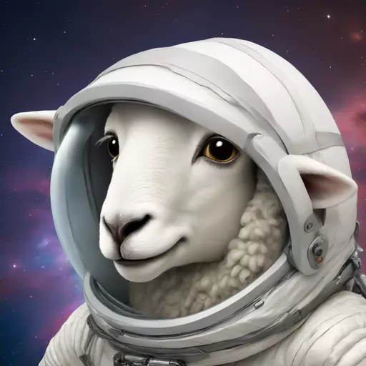 sheep in spacesuit emoji