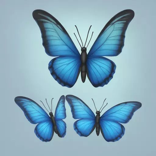 mariposa azul emoji