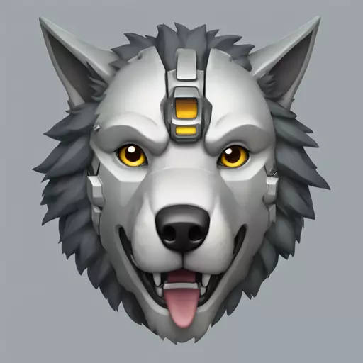 mecha wolf emoji